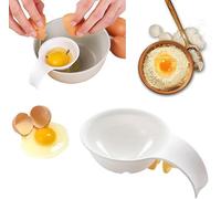 1 séparateur de jaune d'oeuf blanc pour œufs crus, pince à bol et filtre séparateur de jaune pour la cuisson de gâteaux, gadget de cuisine, outils spécialisés et gadgets