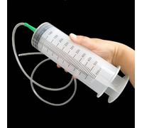 1 seringue d'aspiration d'huile, seringue liquide réutilisable, pompe d'extraction de liquide de frein multifonction avec conduit et adaptateur pour dessiner l'huile, l'eau, l'arrosage des plantes
