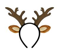 1 serre-tête avec cornes douces en épingle marron, bandeau de renne de Noël, convient pour le carnaval et Noël masqué