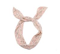 1 serre-tête avec nœud - Réglable - Oreilles de lapin - Bandeau en fil de fer - Pour le sport, le yoga, le maquillage quotidien - Rose clair
