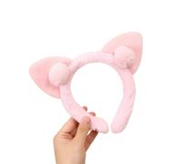 1 serre-tête en peluche avec oreilles de chat mignonnes pour lavage du visage pour femme princesse fée épingle à cheveux (1 pièce)