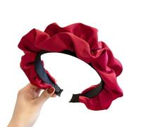 1 serre-tête plissé pour femme - Large bandeau pour femme et fille - Accessoire de cheveux pour le yoga, le lavage, les fêtes, les festivals, les vacances - Bordeaux