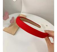 1 serre-tête pour femme - Série de couleurs Candy - Large bandeau épais - Simple - Bandeau coloré - Rétro - Accessoire de cheveux tendance pour femmes - Pour fête, mariage - Rouge