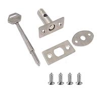 1 serrure à mortaise en acier inoxydable de 14 mm de diamètre pour porte cachée, puits de tube, maison, bureau, avec clé et vis (GJS-C40)