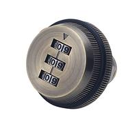 1 serrure d'armoire à combinaison à 3 chiffres - Serrure de sécurité sans clé for armoires, tiroirs, boîtes aux lettres et plus encore.(Bronze)