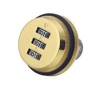 1 serrure d'armoire à combinaison à 3 chiffres - Serrure de sécurité sans clé for armoires, tiroirs, boîtes aux lettres et plus encore.(Gold)