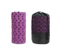 1 serviette de yoga chaude antidérapante, tapis Pilates, couverture absorbant la transpiration, méditation portable for le fitness, sport, l'entraînement et les voyages(PURPLE)