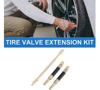 1 Set 180 Degré Prolongateur De Valve De Pneu En Cuivre Avec Adaptateur De Gonflage De Valve De Pneu Flexible En Plastique 100mm Pour Voiture Moto Camping-Car Camion Vélo