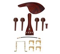 1 Set 4/4 Kit D'accessoires pour Violon en Palissandre avec Repose Menton pour Violon,Accessoires De Jeu