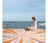 1 set 83"X79" (210x200cm) Couverture de plage, tapis de pique-nique de camping extérieur avec crochets et piquets portables, grand tapis de plage surdimensionné, tapis de sol imperméable et anti-sable