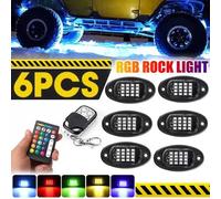 1 set 96 LED RGB rock lights APP auto bottom neon underwater waterproof lighting kit colorful_1 to 6