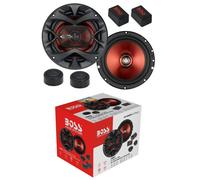 1 kit BOSS AUDIO SYSTEMS CH6CK 16,5 cm, 175 watt rms 350 watt max, 4 ohm, 2 woofer, 2 tweeter, 2 crossover, gomme surround, 1 kit