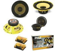 Pyle Système Haut-Parleurs Composants Voiture - Paire Midbass 16,5 cm (6.5") - 400W - 4 Ohms - Aimants 1,13 kg (40 oz) - Tweeters Séparés - Filtres et Câblage Inclus - Audio Auto Haute Performance