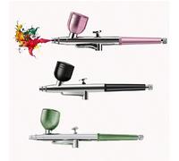 1 set Aérographe à action simple 0,3 mm avec tasse métallique de 10 ml, style déclencheur, convient pour la décoration de modèles, d'art de gâteau, de nail art, d'artisanat, compatible avec la plupart
