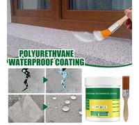 1 set Agent imperméabilisant transparent anti-fuite pour mur extérieur, salle de bain, toilettes, carrelage de sol. Peinture d'imperméabilisation pénétrante (inclut un pinceau, l'emballage peut varier