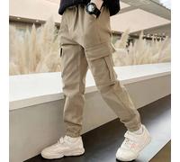 [1 Set Aléatoire] 1 pièce Pantalon cargo multi-poches style avant-garde minimaliste décontracté sport urbain extérieur pour adolescents garçons, printemps/automne 6Y,7Y,8Y,9Y,10Y,11-12Y,4Y,5Y,14Y,13-1