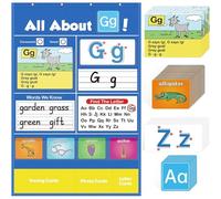 1 Set Alphabet Learning Pocket Chart Creative Alphabet Pocket Chart Outil de Reconnaissance des Lettres Aide Interactive p