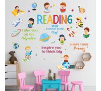 1 set Autocollants muraux inspirants pour apprendre à lire l'anglais, pour les salles de classe, les jardins d'enfants, les chambres d'enfants, les canapés, les chambres à coucher, autocollants décora