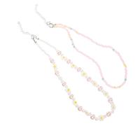 1 Set Beaded Layered Necklace Choker with Faux Fashionable Versatile Present for Teens and Young Women Flower Bead