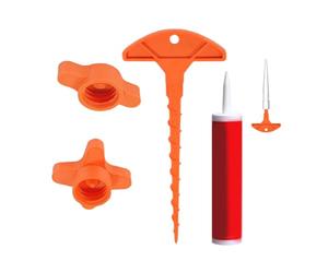 1 SET Bouchon Tube Mastic - Couvercle À Colle, Couvercles Adhésifs Verre Avec Déboucheur, Outil Réutilisable Protecteur Et Étanche Pour Préservation Et Stockage De Colle, Atelier Stockage Constructio