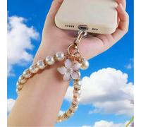 1 set Bracelet perle de Sakura fait main, Sangle de téléphone élégante, Accessoire de téléphone mode pour femmes Taille UniqueABS