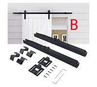 1 SET CABINET COUBLINATION BARN DE PORTE SUPER MINI MATÉRIEL HARDWARE KIT TRAVAIL TRACKE Doux, silencieux(B)