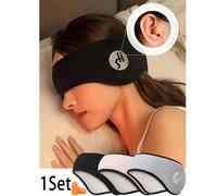 1 set Cache-oreilles insonorisants pour le sommeil, masque pour les yeux réglable avec bande , avec masque pour les yeux réglable et 1 paire de bouchons d'oreille pour bloquer le bruit sans appuyer su