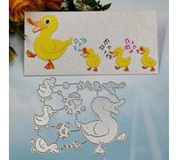 1 Set Chantant Bébé Et Mère Famille Canards Métal Découpage Matrices Pochoir Bricolage Scrapbooking Gaufrage Die Cuts Modèle D'album E7cb