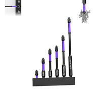 1 Set D1 Anti-Slip And Shock-Proof Bits With Phillips Screwdriver Bits,Forets antidérapants améliorés et résistants aux chocs (ensemble de 6 pièces),ête De Vis Antichoc,Foret croisé de Tournevis