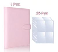 1 set d'album photo multifonctionnel premium A5 à feuilles mobiles, design d'album , compact et durable, couverture de cahier à feuilles mobiles en PU, organiseur à feuilles mobiles convenant pour la 