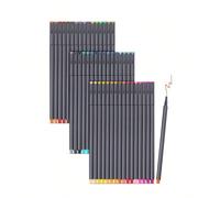 1 set de 12/24/36/48 stylos de couleur à pointe fine de 0,4 mm pour journal intime, prise de notes, écriture, dessin, coloriage, calendrier, bureau, école, enseignants. Feutres à pointe fine pour la r