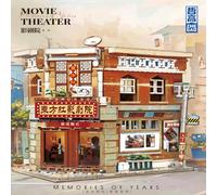 1 set de 18+ blocs de construction de scène de rue vintage, jouet d'architecture modulaire de luxe, jeu satisfaisant pour soulager le stress et l'anxiété, mini modèle modulaire micro, cadeau d'anniver