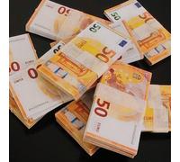 1 set de 3*1,5 cm billets de banque en papier, 100 pièces de 50 euros, accessoires de jeu de fête, accessoires de divertissement répliques, papier de décoration du Nouvel An, cadeaux du Nouvel An, pap
