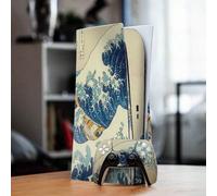 1 set de 3 pièces d'autocollants de peau de console de jeu avec motif imprimé compatible avec la version disque SONY Taille UniquePolychlorures de vinyle