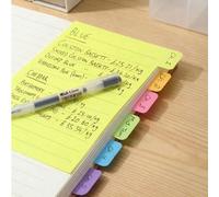 1 set de 64 pièces de séparateurs adhésifs avec des notes mémo lumineuses et des étiquettes d'index scolaire, convient pour les fournitures d'apprentissage des étudiants et des adultes 1 pièce/ordinat