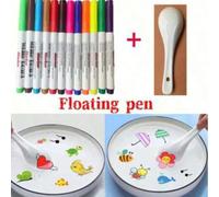 1 set de 8/12 stylos flottants de couleurs, marqueurs effaçables et lavables à l'eau pour tableau blanc, idéaux pour les étudiants, l'enseignement, le bureau. Peuvent également être utilisés pour dess