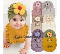 1 set de bavoirs personnalisés pour bébé, bavoirs personnalisés avec le nom du bébé, bavoirs avec broderie du nom, cadeau pour bébé fille, cadeau idéal pour la baby shower d'un nouveau-né rose,beige,j