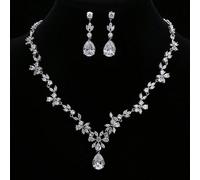 1 set de bijoux de mariée, comprenant un collier à pendentif feuille et des boucles d'oreilles, convenant aux fêtes de mode et aux occasions formelles comme Halloween Taille UniqueHalloweenCuivre