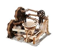 1 Set de Bricolage Assembler mécanique modèle de Boule de Piste, 3D Puzzle en Bois marbre Run Kit, éducatif pour Adultes et Enfants, Cadeau