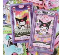 1 set de cartes de tarot Kuromi (78 cartes de divination classiques) - Cartes oracles mini portables pour débutants, jeu de divination, cadeau significatif pour les fans de Kuromi et les passionnés de