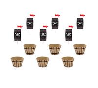 1 set de cupcakes, fête des pirates