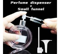 1 set de distributeur de pompe de parfum, comprenant un compte-gouttes, une pompe de sous-emballage et un entonnoir. C'est un outil nécessaire pour le sous-emballage de parfum de maquillage, et un équ