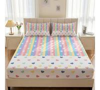1 set de draps imprimés, doux et confortable, motif de nuages rêveurs, protège-matelas, peau-friendly, convient pour toutes les saisons, résistant à la poussière et au glissement, s'adapte aux lits fu