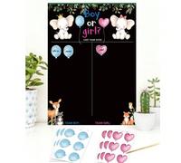 1 set de fournitures pour une fête de révélation du sexe - jeux de vote amusants pour les décorations de douche, sans alimentation électrique, sans plumes, en plastique durable - comprend un tableau n