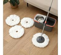 1 set de kit de balai et seau pour la maison, balai rotatif, balai autonettoyant, balai à poussière, utilisation humide et sèche, convient pour les sols de la maison, de la cuisine, de la salle de bai