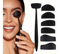 1 set de kit de tampon à ombre à paupières en silicone, outil de maquillage pour débutants, tampon à ombre à paupières avec guide, kit d'outils de pochoir pour maquillage des yeux pour une application