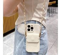1 set de sac bandoulière mode beige, porte-cartes en texture + étui de téléphone beige bord droit antichoc compatible avec iPhone 17/17 Pro/17 Pro Max/17 Air/16/11/16 Pro/16 Plus/16 Pro Max/16e/15 Pro