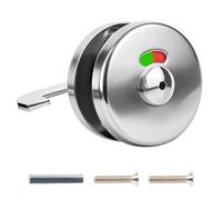 1 Set de Verrou Porte WCs avec Bouton Rotatif, Poignée de Portes Rosace de WC avec Indicateur de Reçu, Verrouillage Serrure de Porte de WC avec Indicateur d'Occupation pour toilette de salle de bain