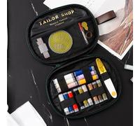 1 Set De Voyage Portable Kit De Broderie Fil D'aiguille Pour La Maison Bricolage Couture Ensemble D'outils (Vert)