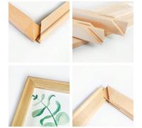 1 set DIY 4 barres en bois Kit de cadre photo en bois sur canevas (nécessite un assemblage)(Pas de verre) Cadre photo en bois de pin DIY Peinture à l'huile sur canevas Art mural Peinture Cadre photo e